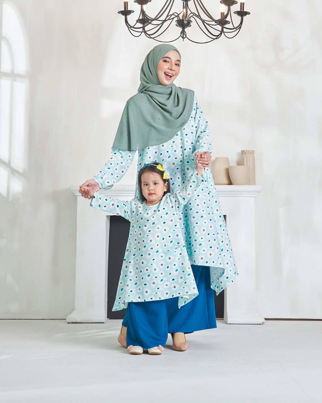 Baju Kurung Alya Kids - Tame Teal