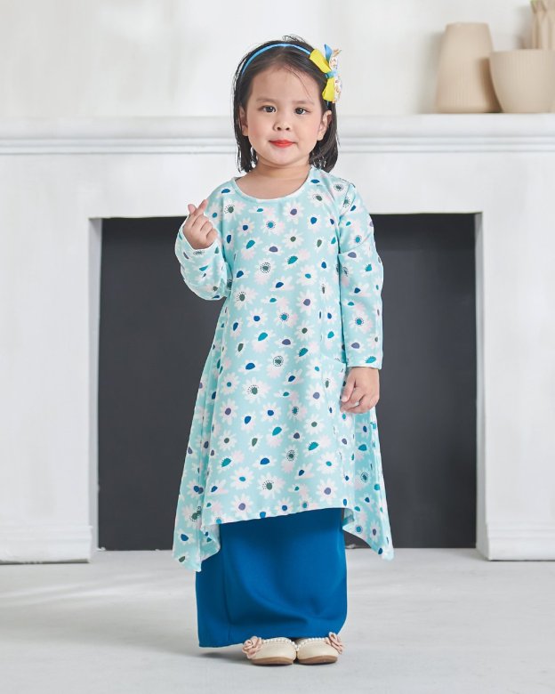 Baju Kurung Alya Kids - Tame Teal