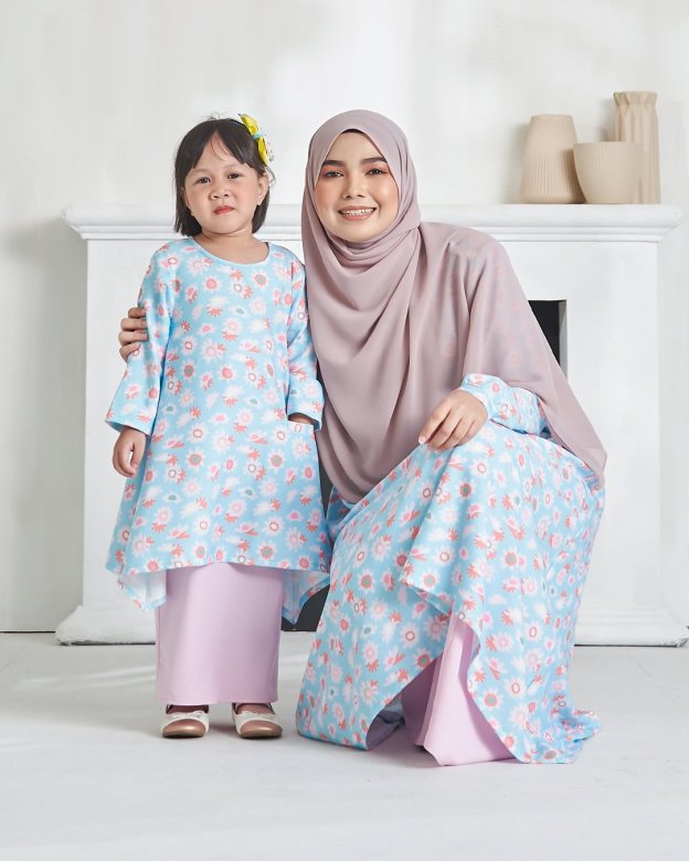 Baju Kurung Alya - Baby Blue