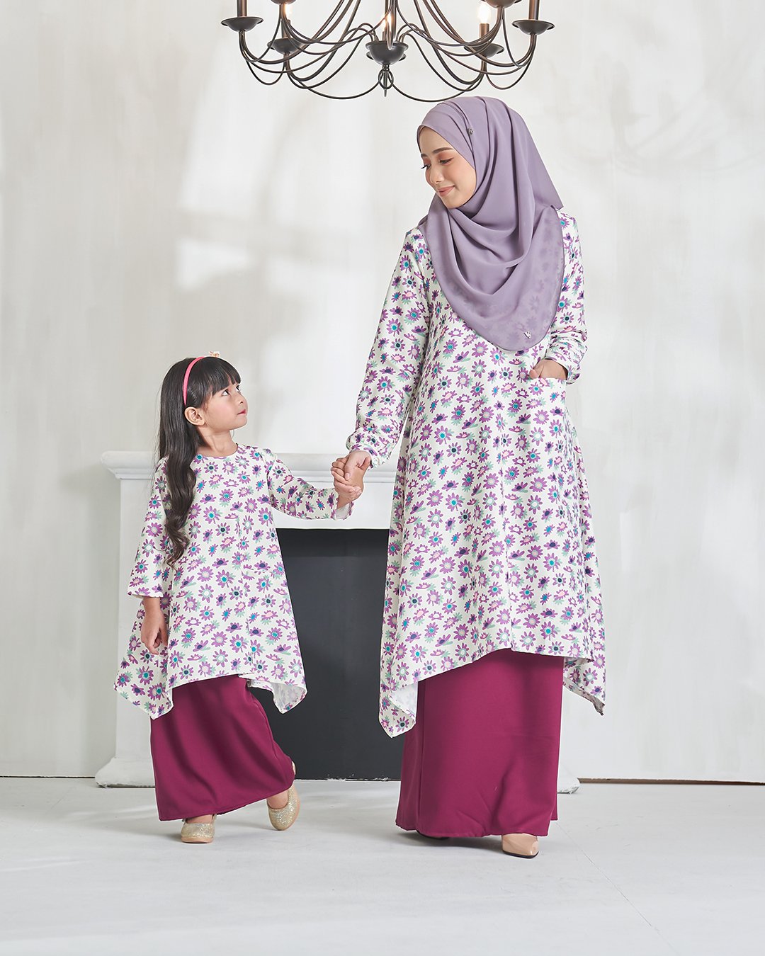 Baju Kurung Alya Kids - Mulberry Purple
