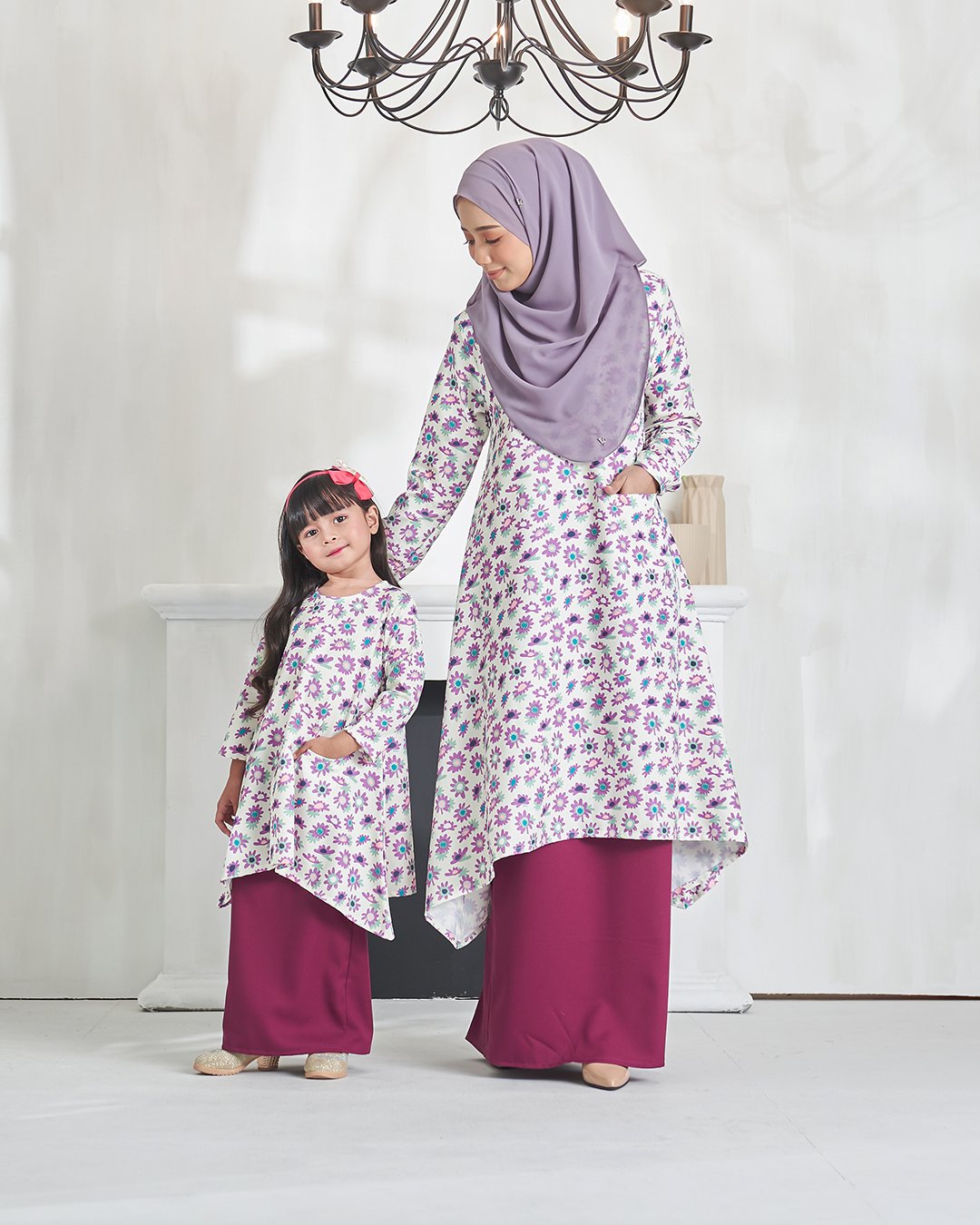 Baju Kurung Alya Kids - Mulberry Purple