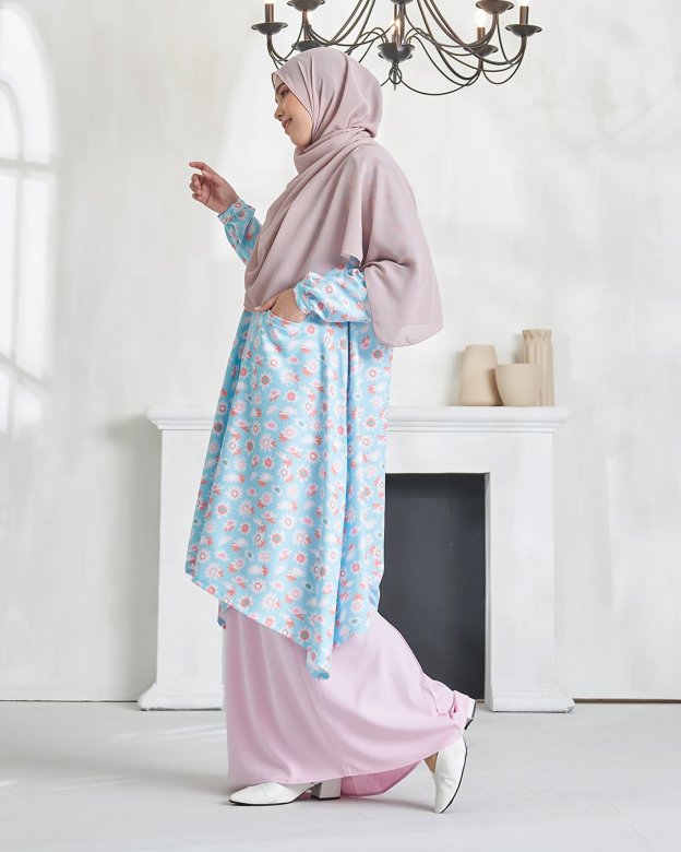 Baju Kurung Alya - Baby Blue