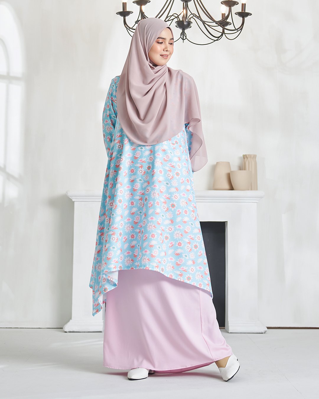 Baju Kurung Alya - Baby Blue