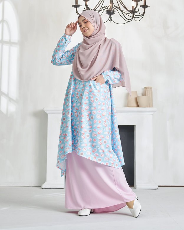 Baju Kurung Alya - Baby Blue