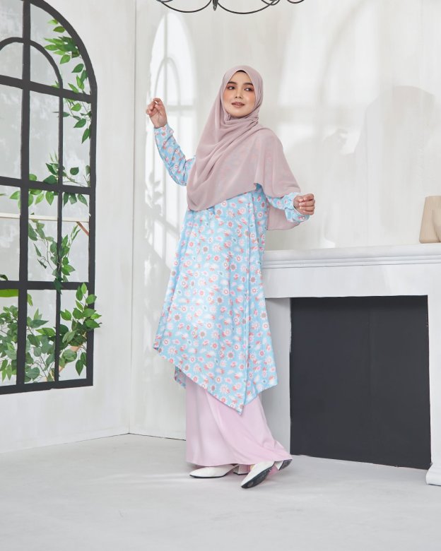 Baju Kurung Alya - Baby Blue