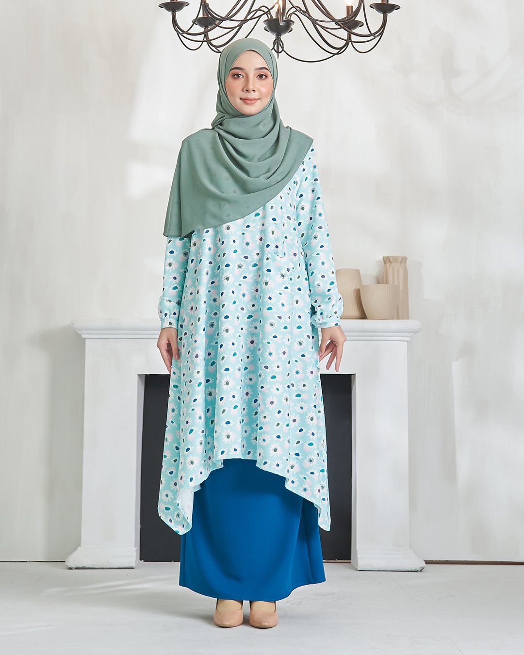 Baju Kurung Alya - Tame Teal