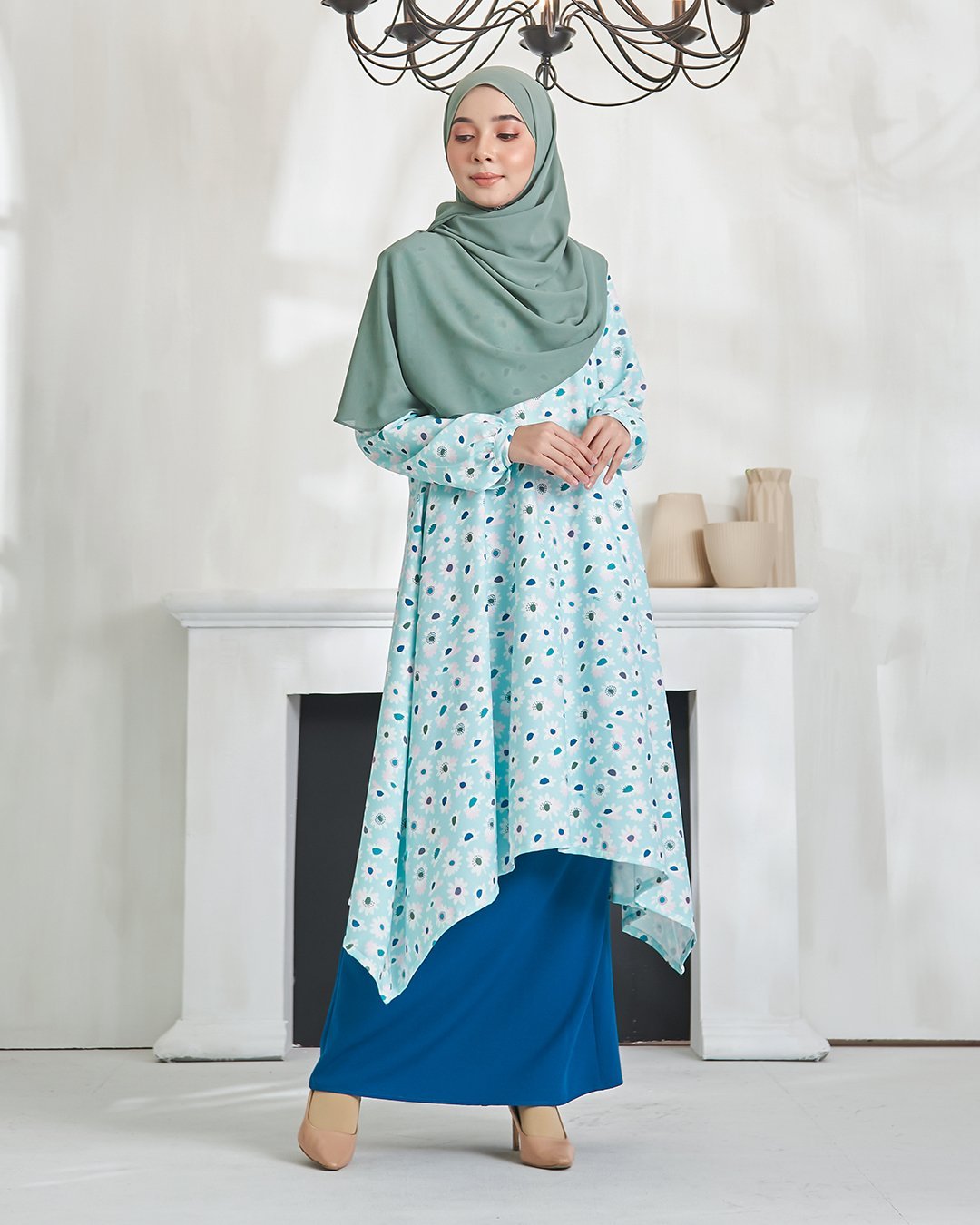 Baju Kurung Alya - Tame Teal