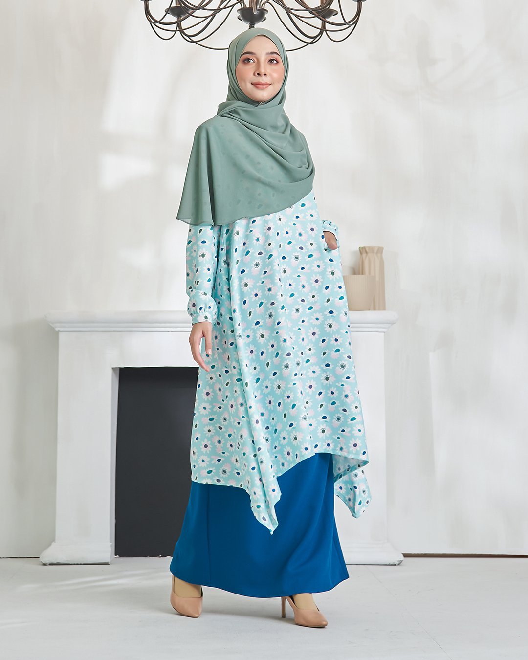 Baju Kurung Alya - Tame Teal