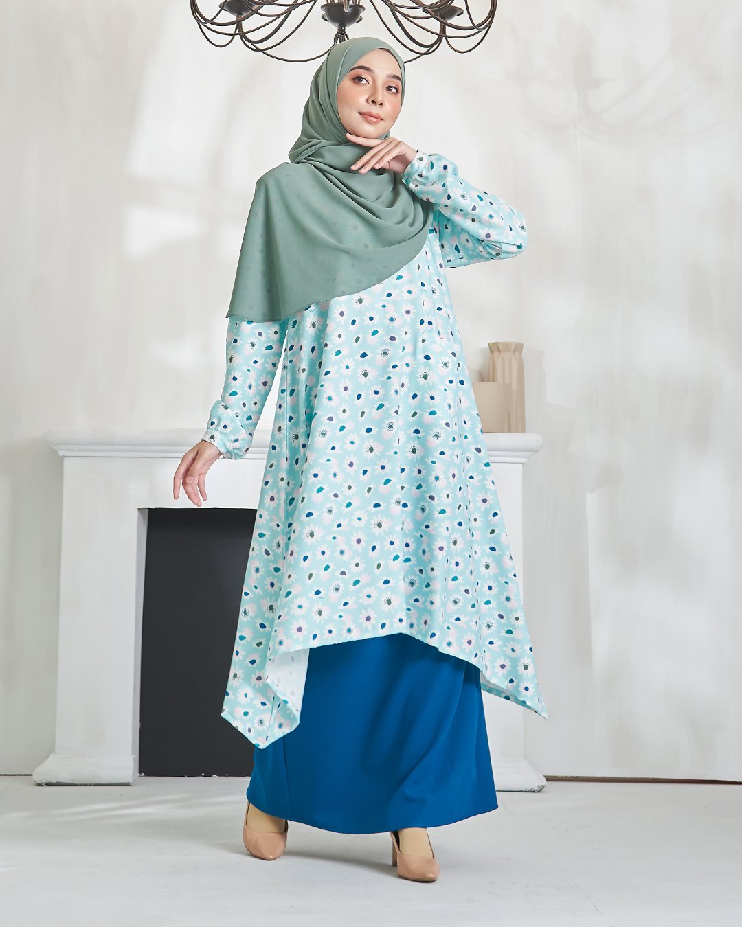 Baju Kurung Alya - Tame Teal