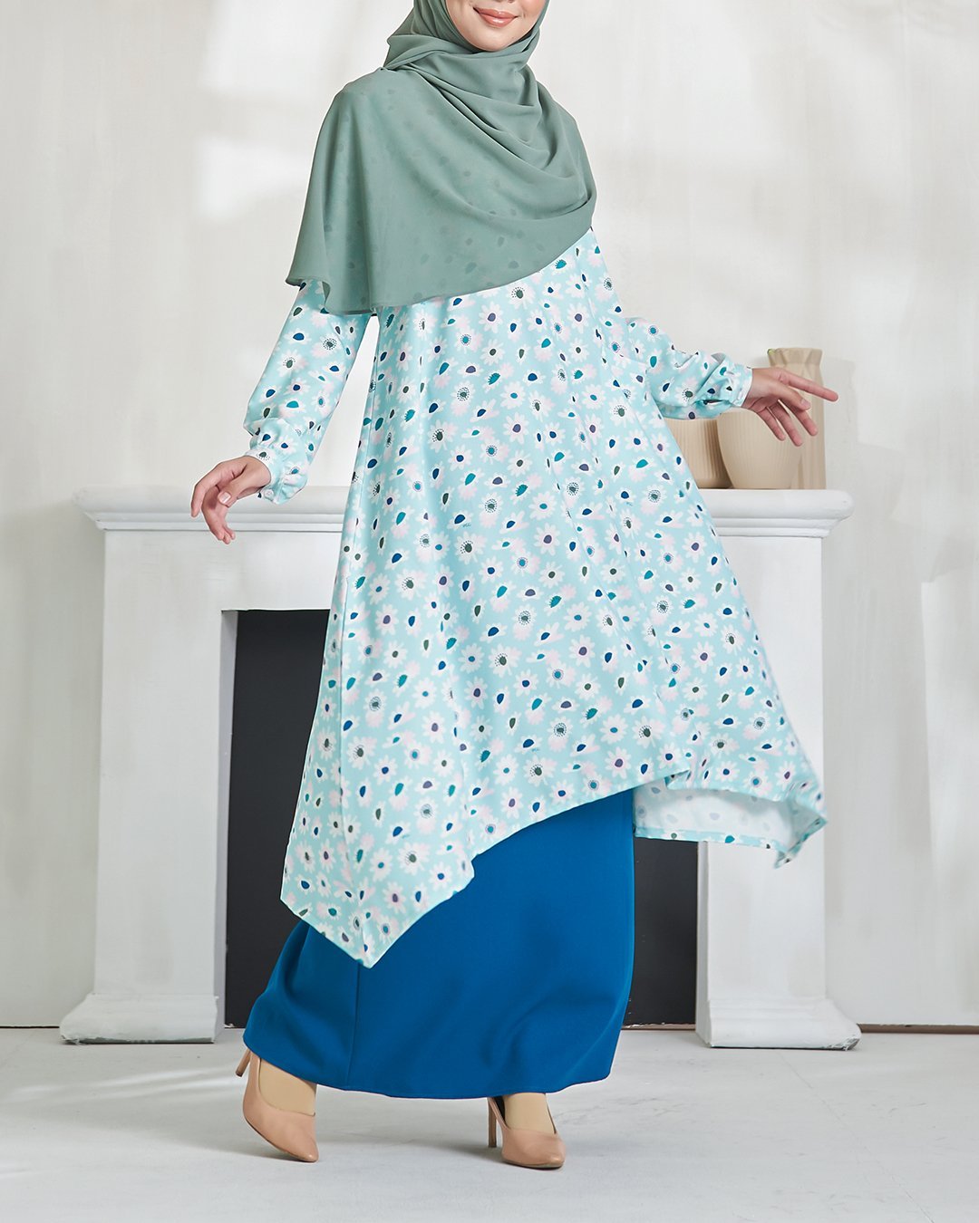 Baju Kurung Alya - Tame Teal