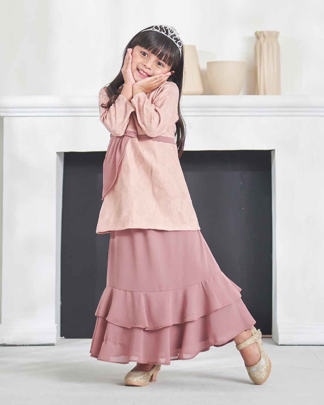 Baju Kurung Athilah Kids - Toasted Mauve