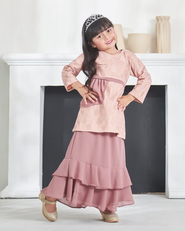 Baju Kurung Athilah Kids - Toasted Mauve