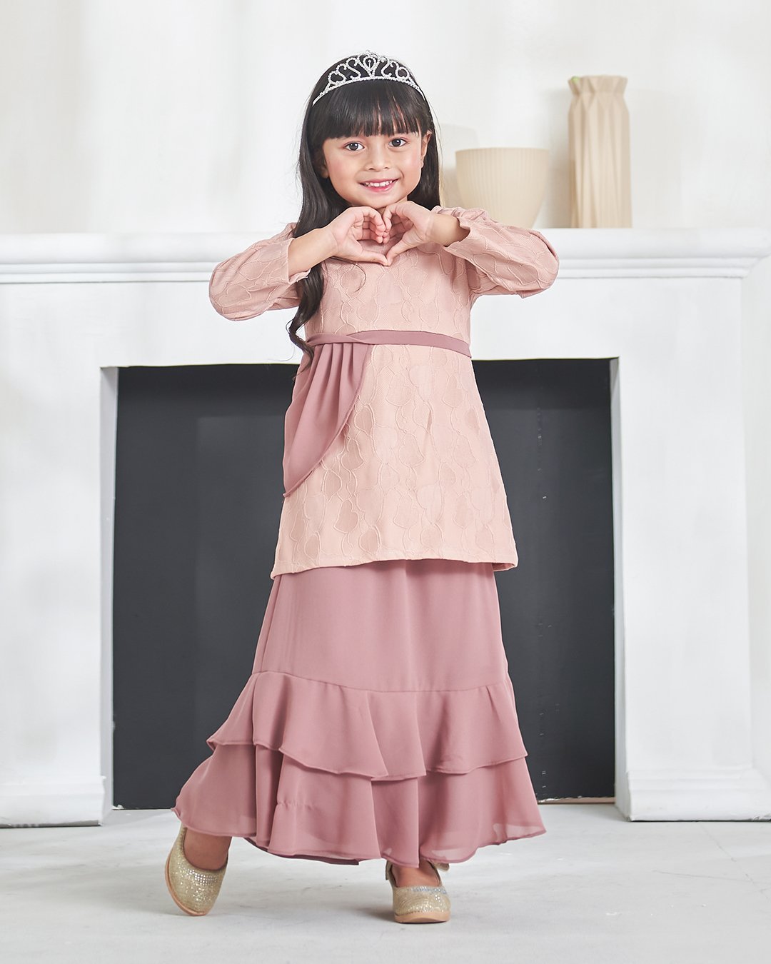 Baju Kurung Athilah Kids - Toasted Mauve