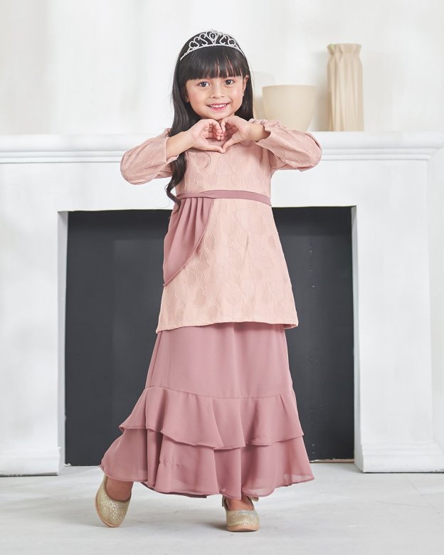 Baju Kurung Athilah Kids - Toasted Mauve
