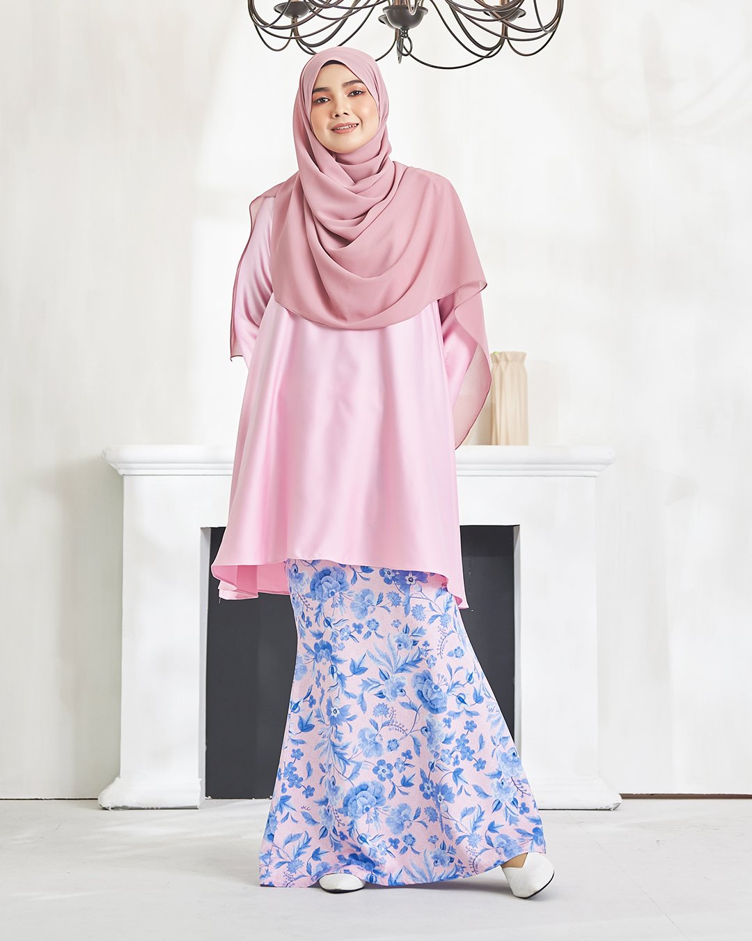 Baju Kurung Ameena - Taffy Pink
