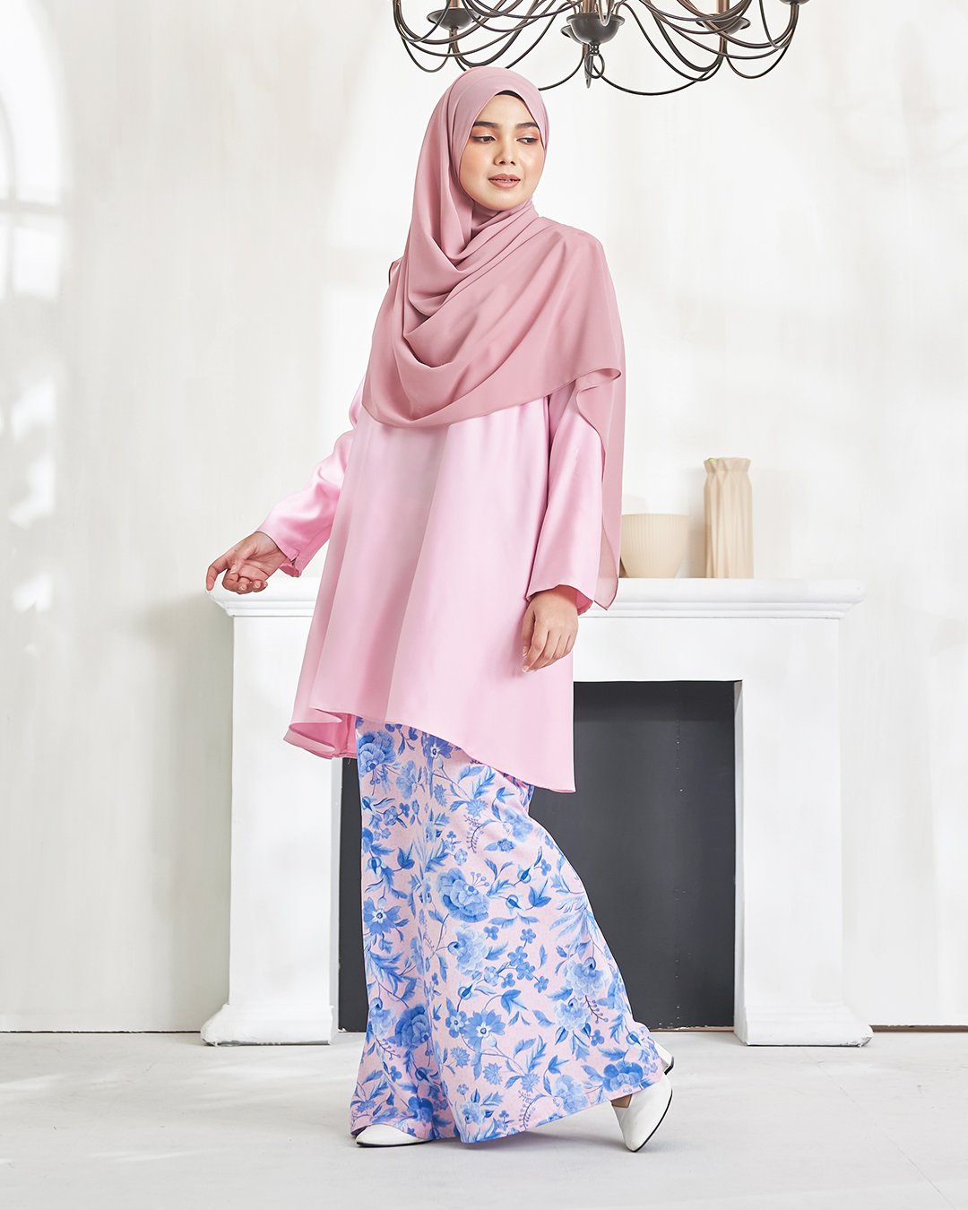Baju Kurung Ameena - Taffy Pink
