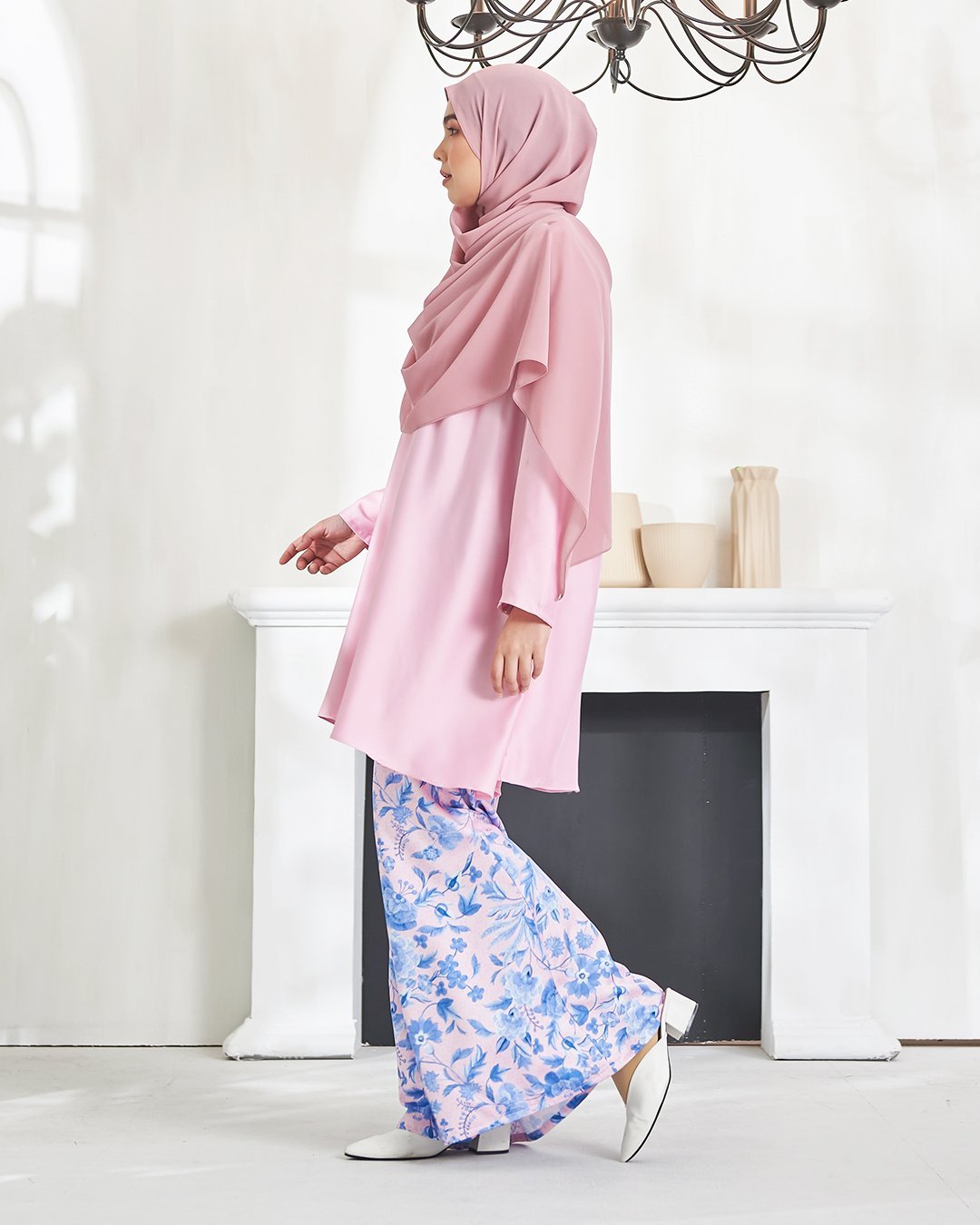 Baju Kurung Ameena - Taffy Pink
