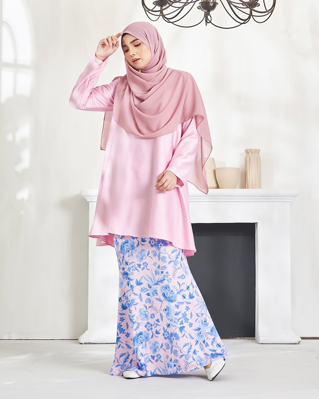 Baju Kurung Ameena - Taffy Pink