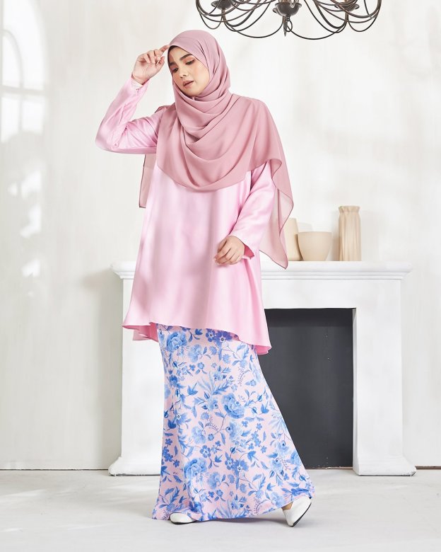Baju Kurung Ameena - Taffy Pink