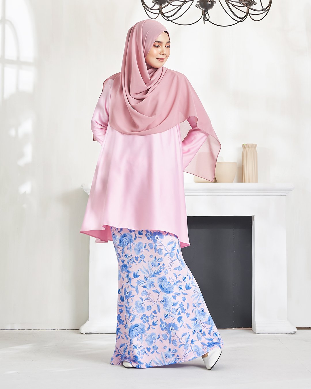 Baju Kurung Ameena - Taffy Pink