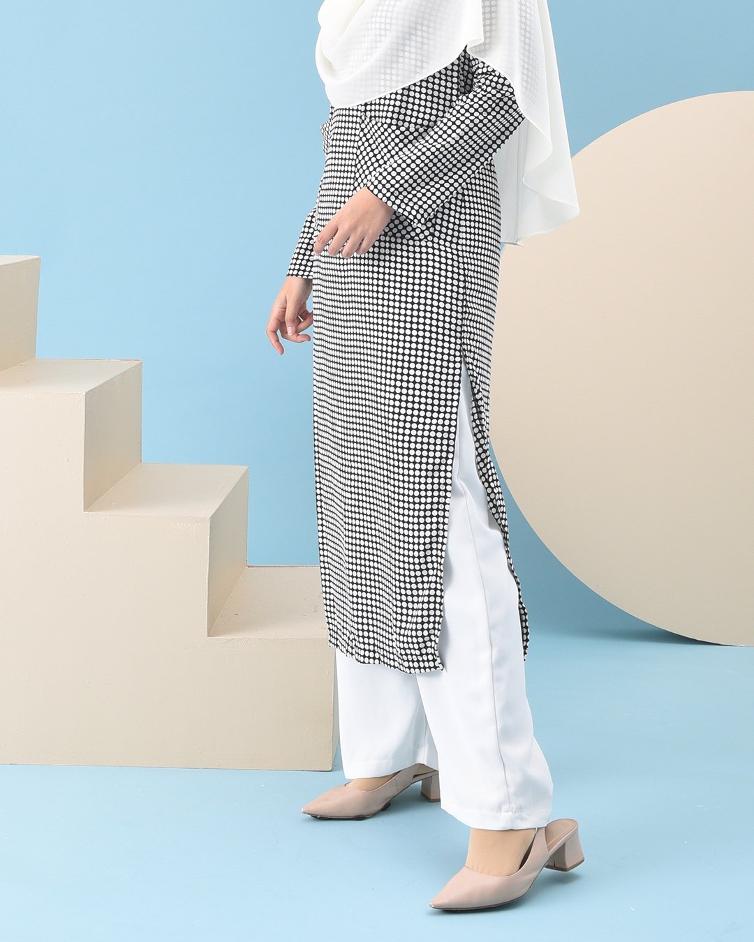 Dress Medi Long Slit Sierra - Black I