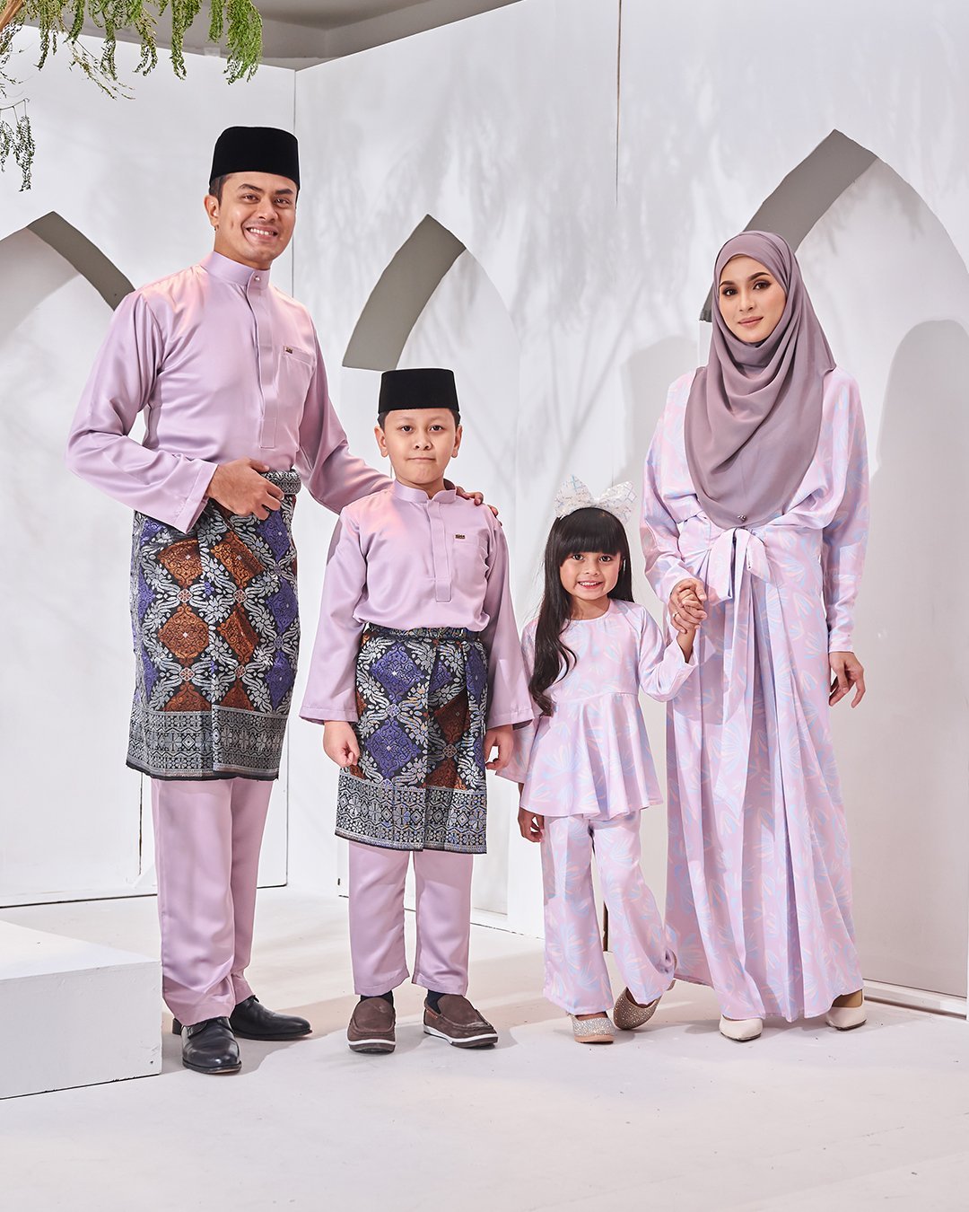 Baju Melayu Hamza Slim Fit Kids - Mauve Purple