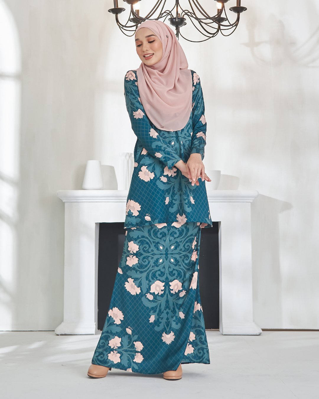 Baju Kurung Moden Zandrea - Dark Teal