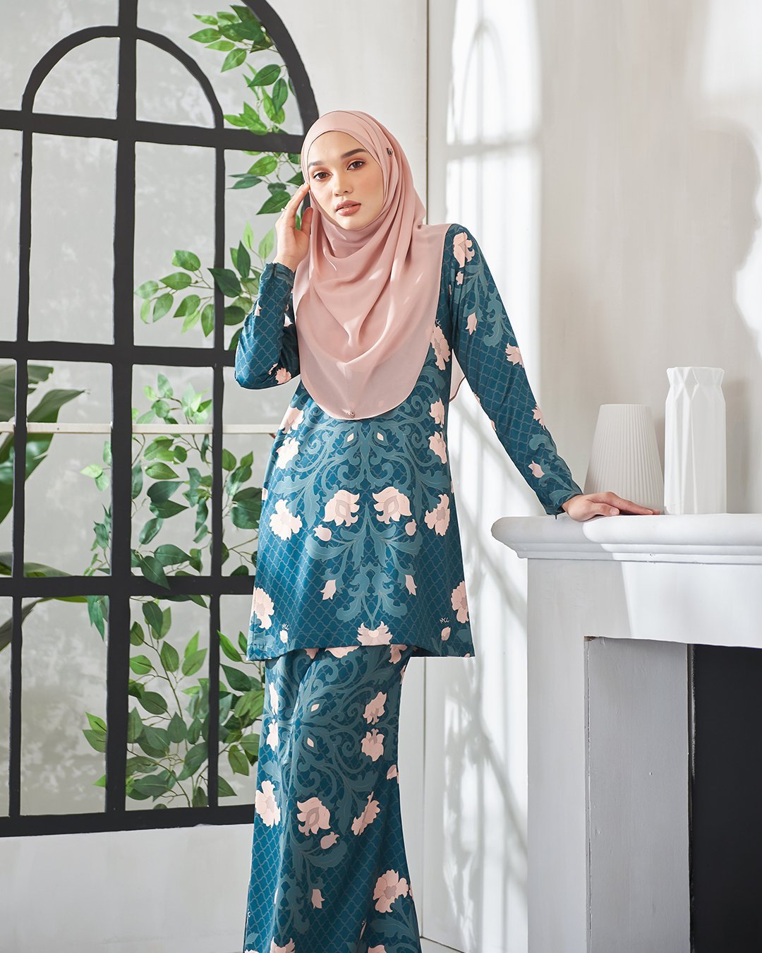 Baju Kurung Moden Zandrea - Dark Teal