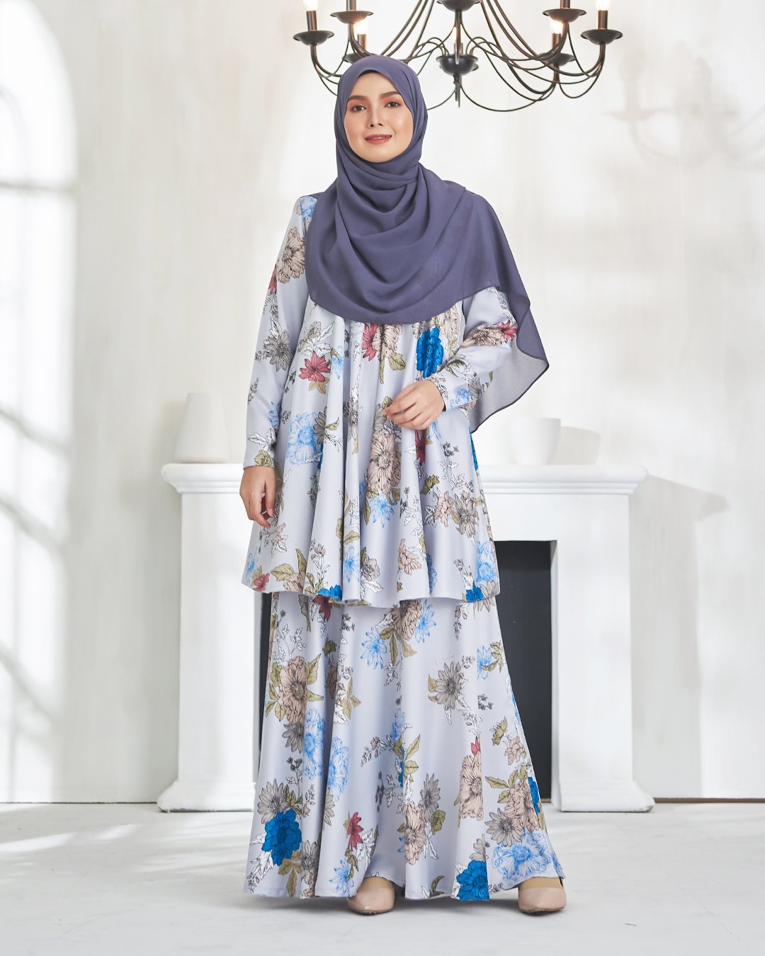 Baju Kurung Awliya - Pale Blue
