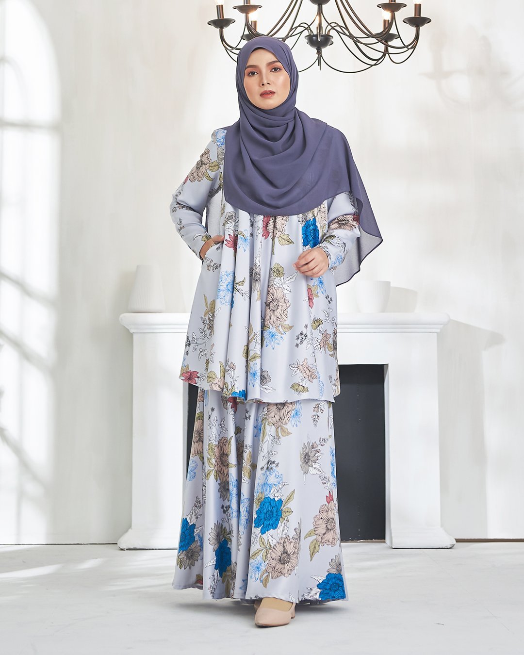 Baju Kurung Awliya - Pale Blue