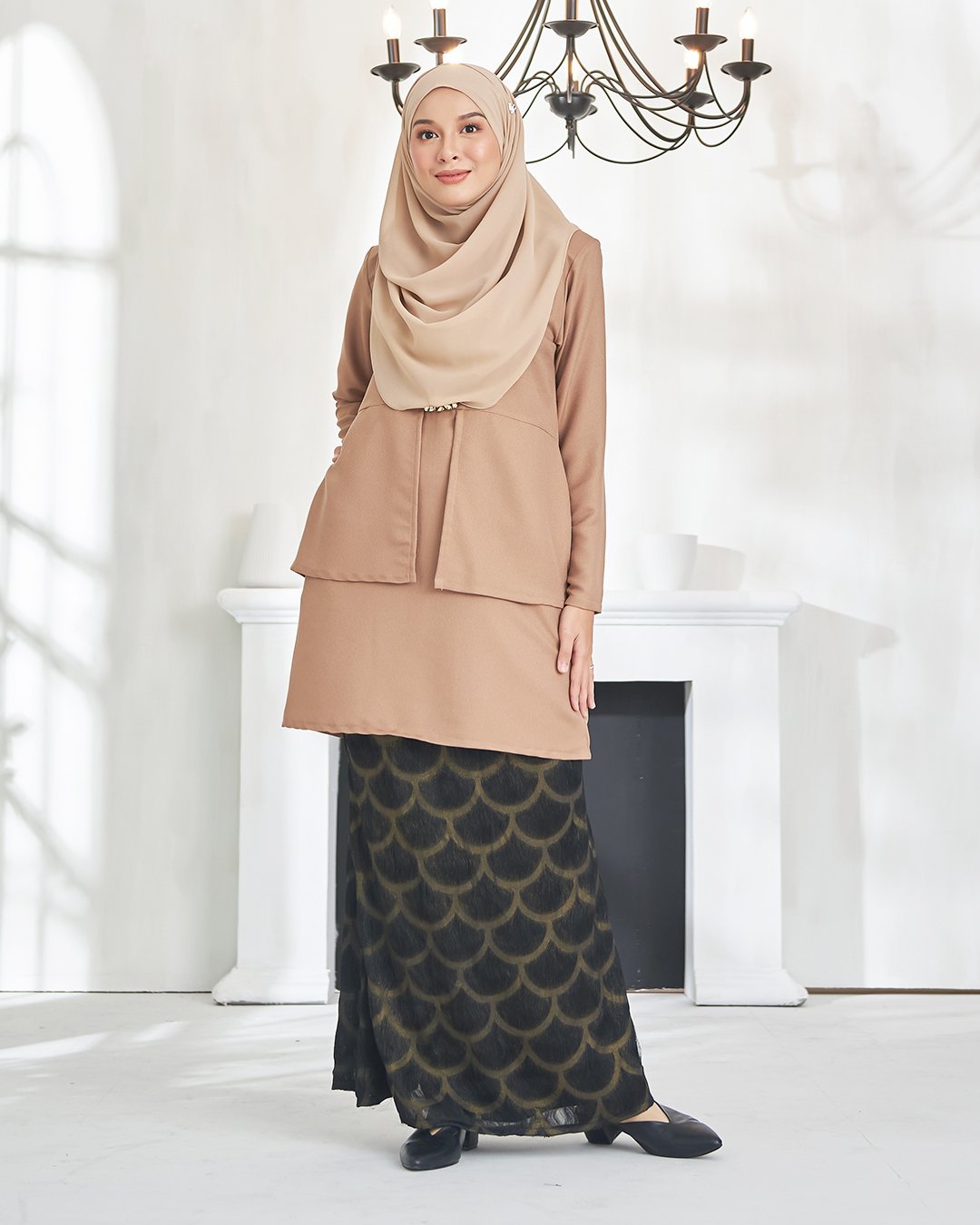 Baju Kurung Aleesa - Tortilla Brown