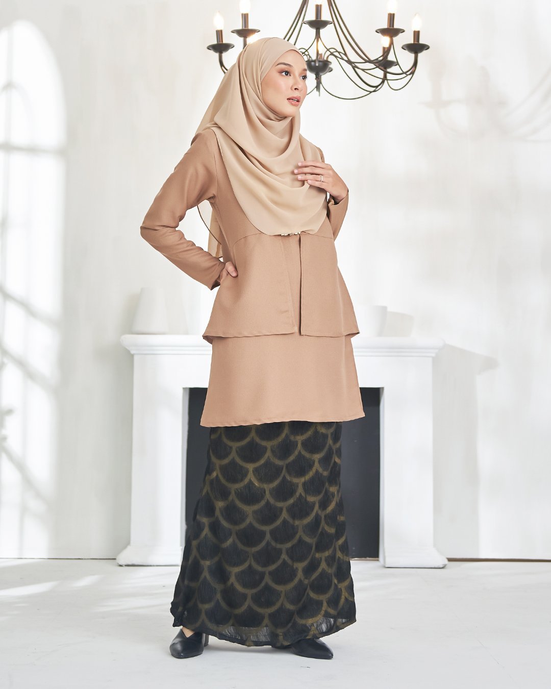 Baju Kurung Aleesa - Tortilla Brown