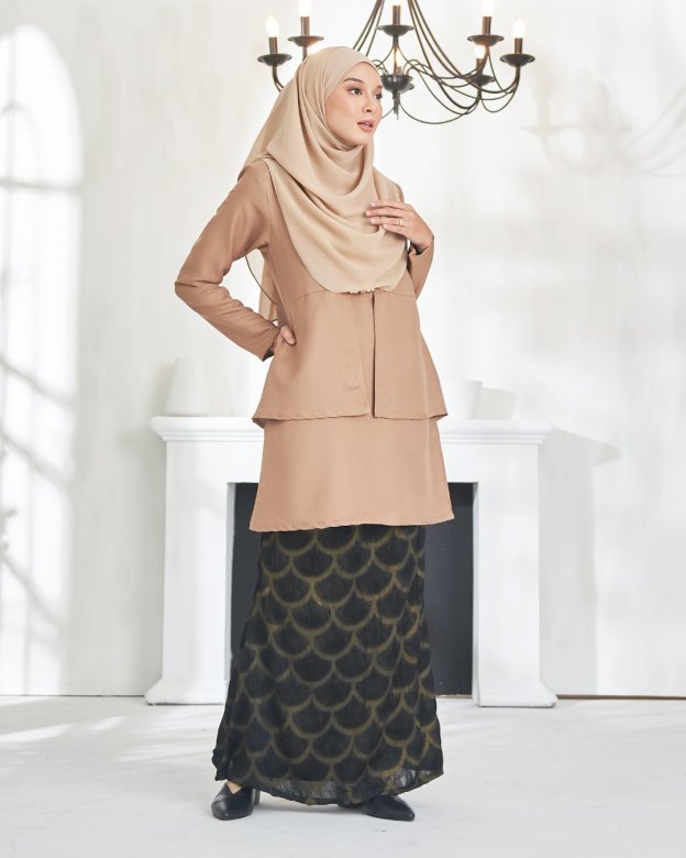 Baju Kurung Aleesa - Tortilla Brown