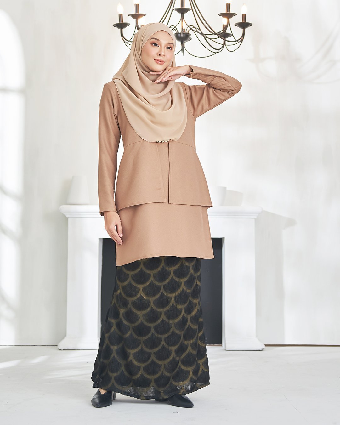 Baju Kurung Aleesa - Tortilla Brown