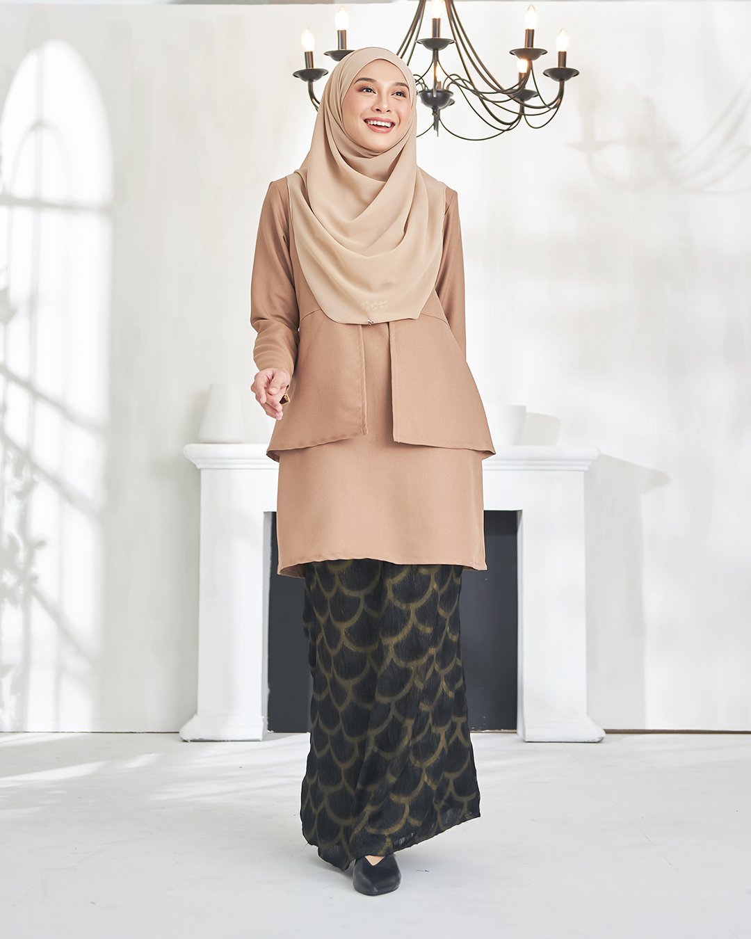 Baju Kurung Aleesa - Tortilla Brown