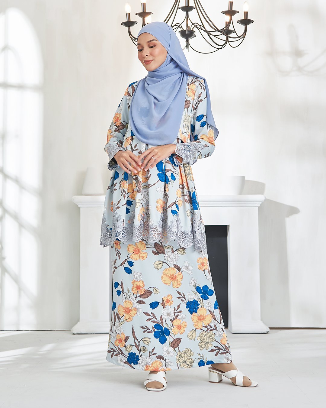 Baju Kurung Awfiyah - Soft Blue