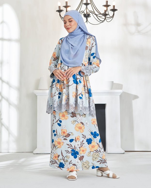 Baju Kurung Awfiyah - Soft Blue