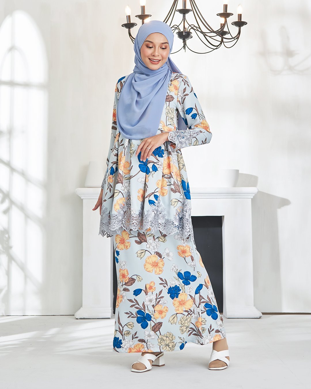 Baju Kurung Awfiyah - Soft Blue