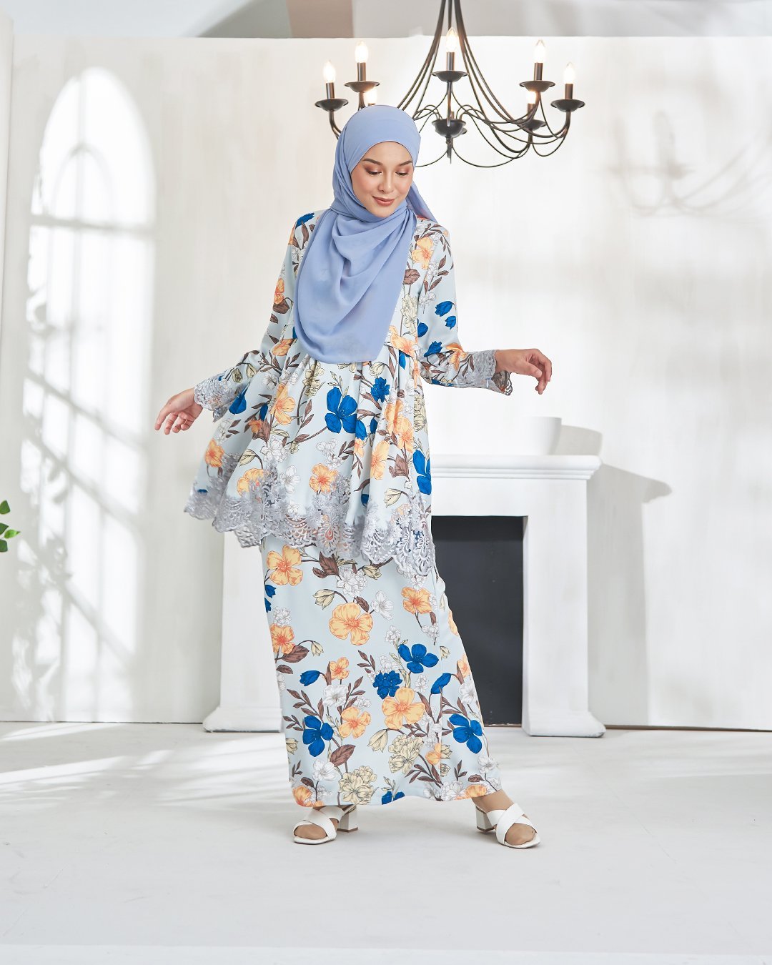Baju Kurung Awfiyah - Soft Blue