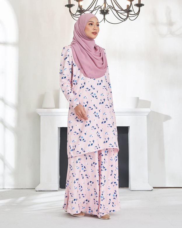 Baju Kurung Puffy Aileen - Lemonade Pink