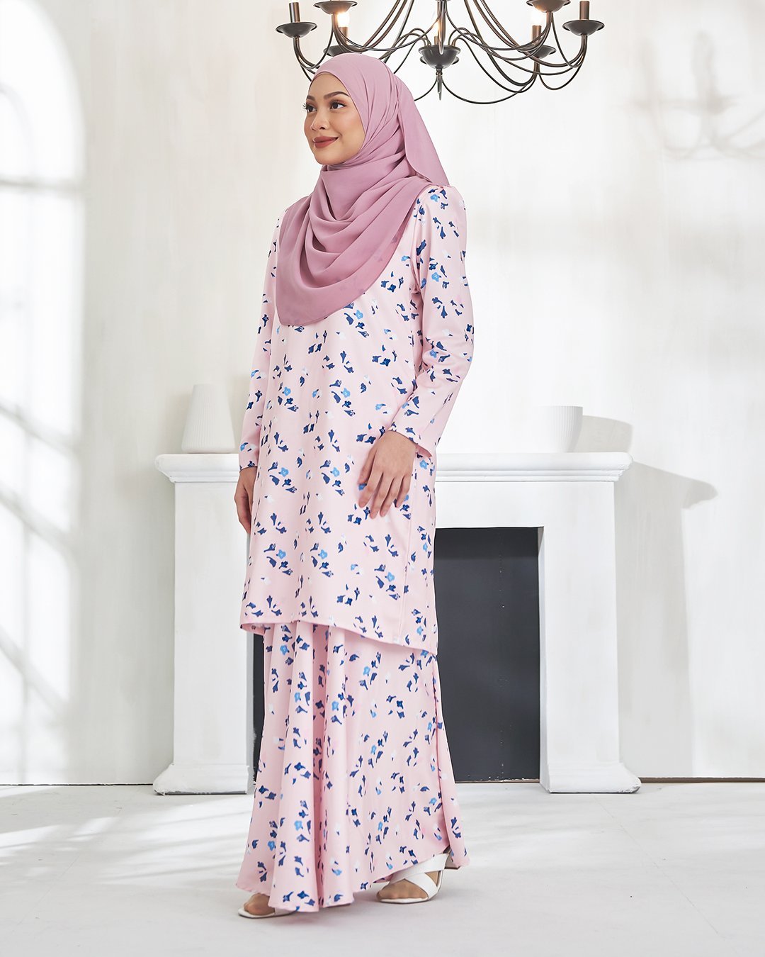 Baju Kurung Puffy Aileen - Lemonade Pink