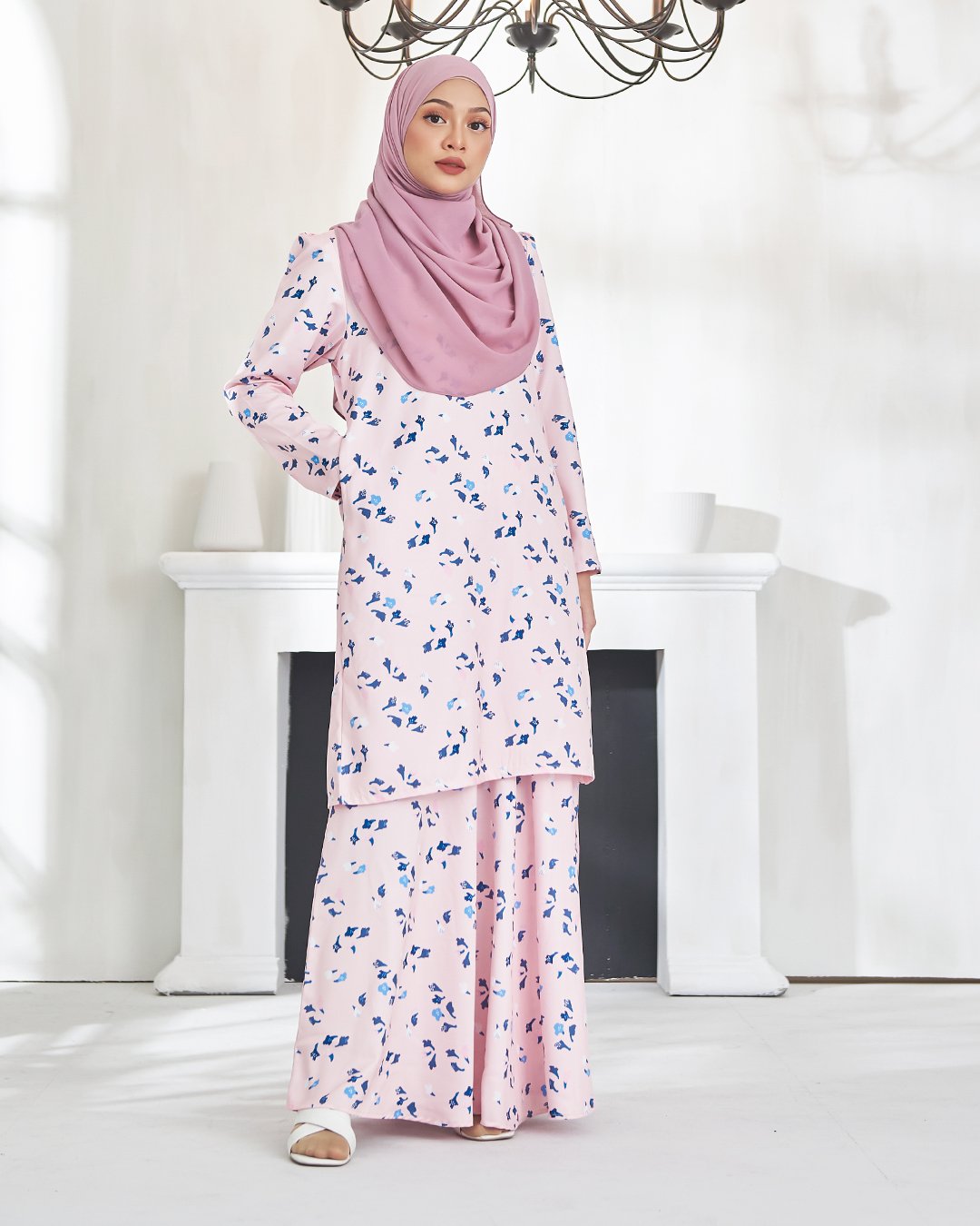 Baju Kurung Puffy Aileen - Lemonade Pink