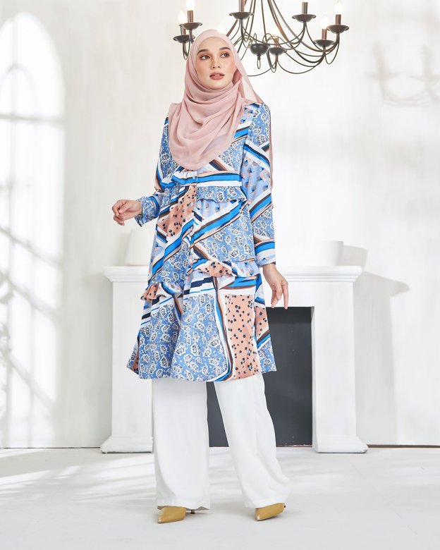 Tunic Qaireen - Peachy Blue
