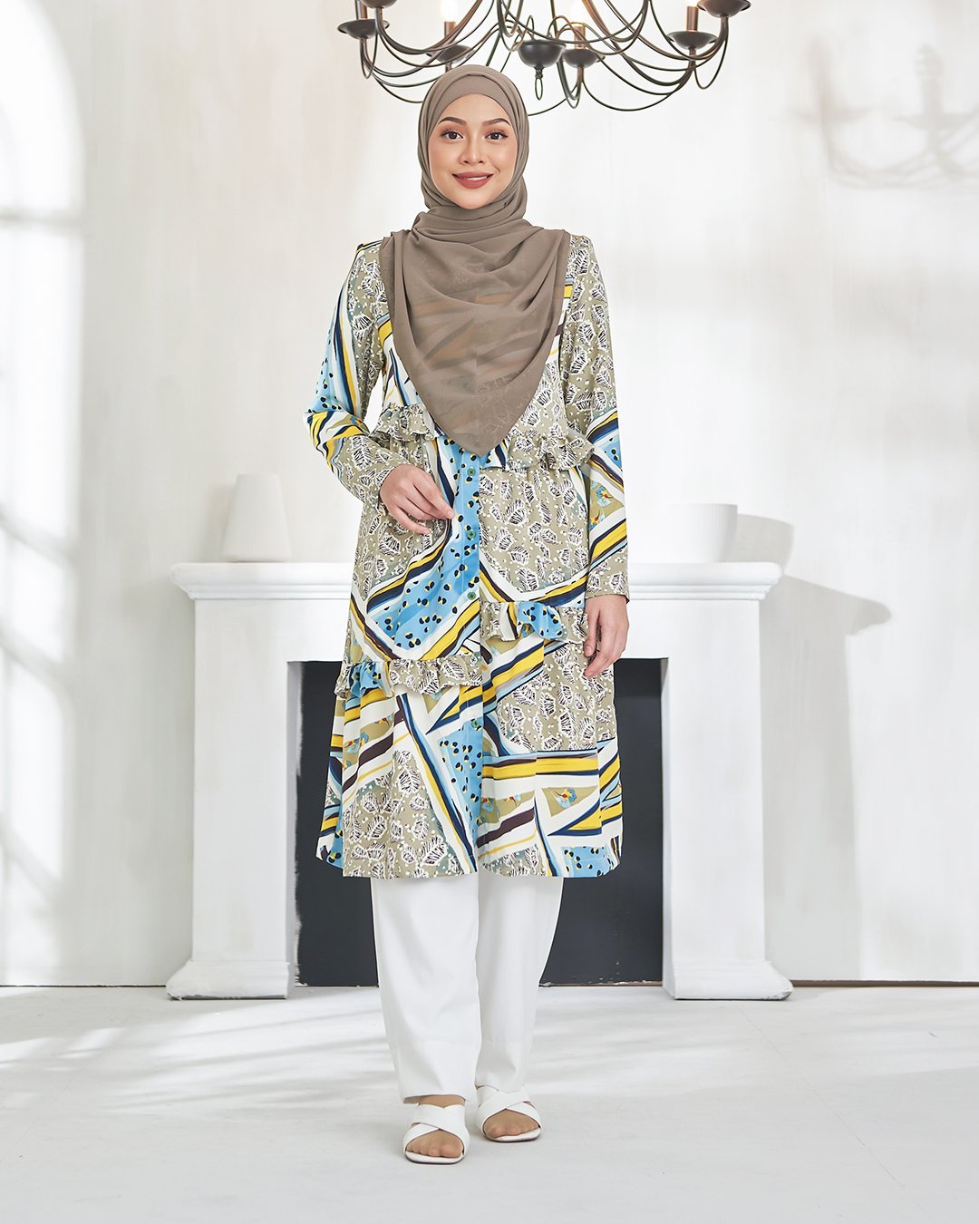 Tunic Qaireen - Earthy Blue