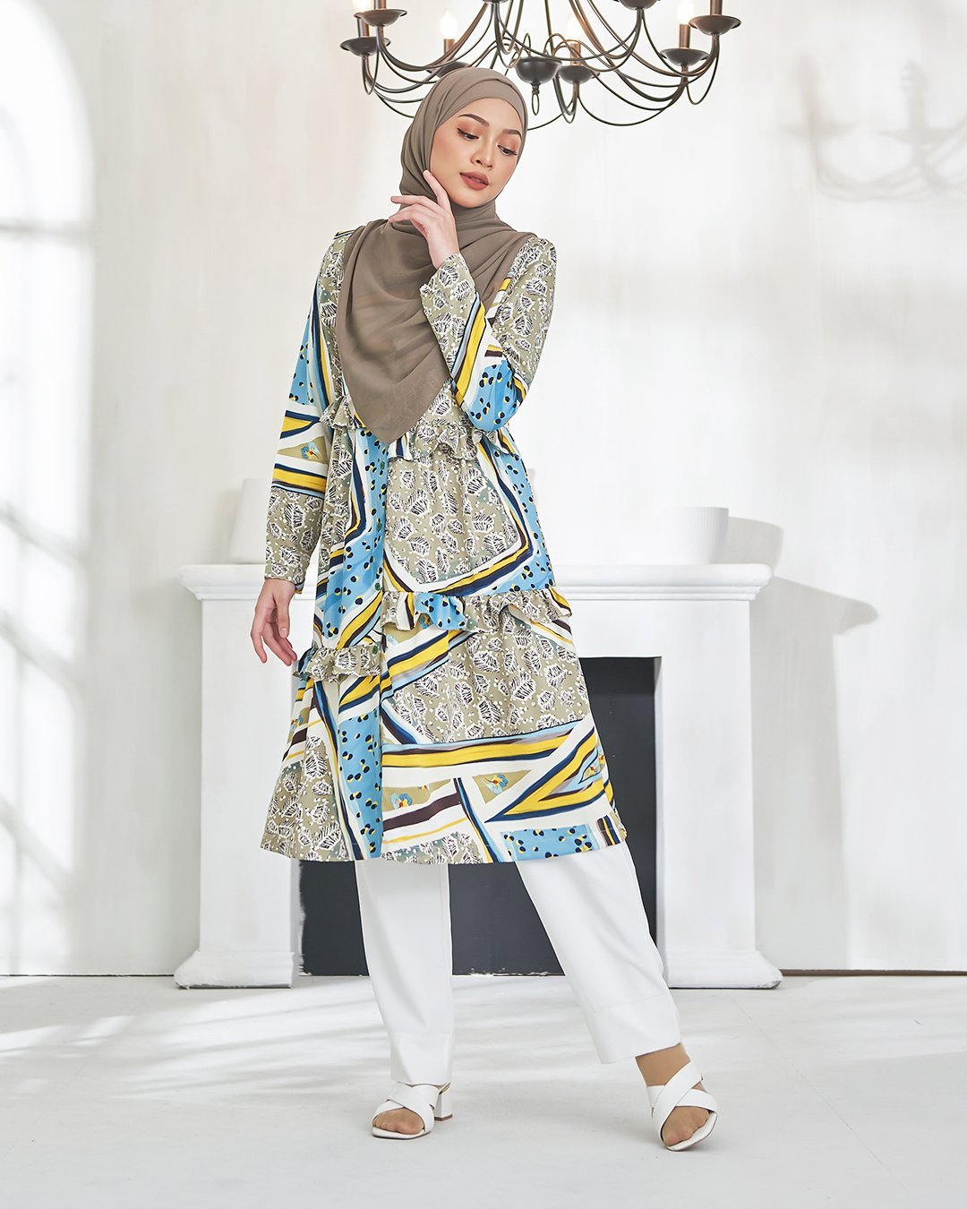 Tunic Qaireen - Earthy Blue