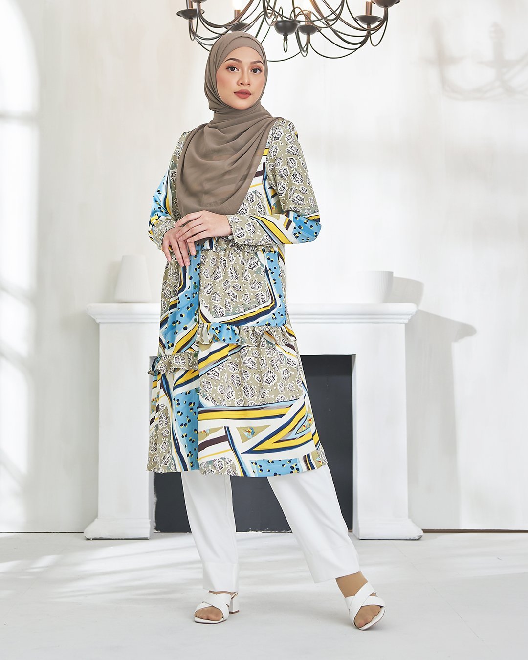 Tunic Qaireen - Earthy Blue