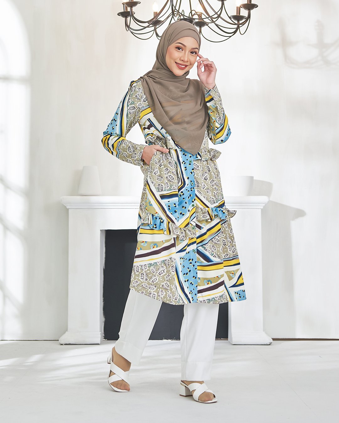 Tunic Qaireen - Earthy Blue