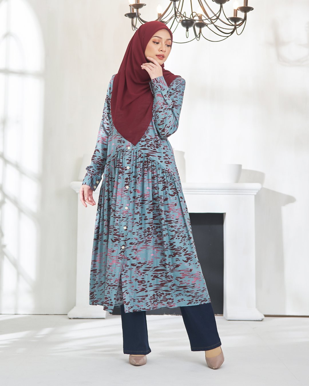 Dress Medi Qamila - Dark Teel