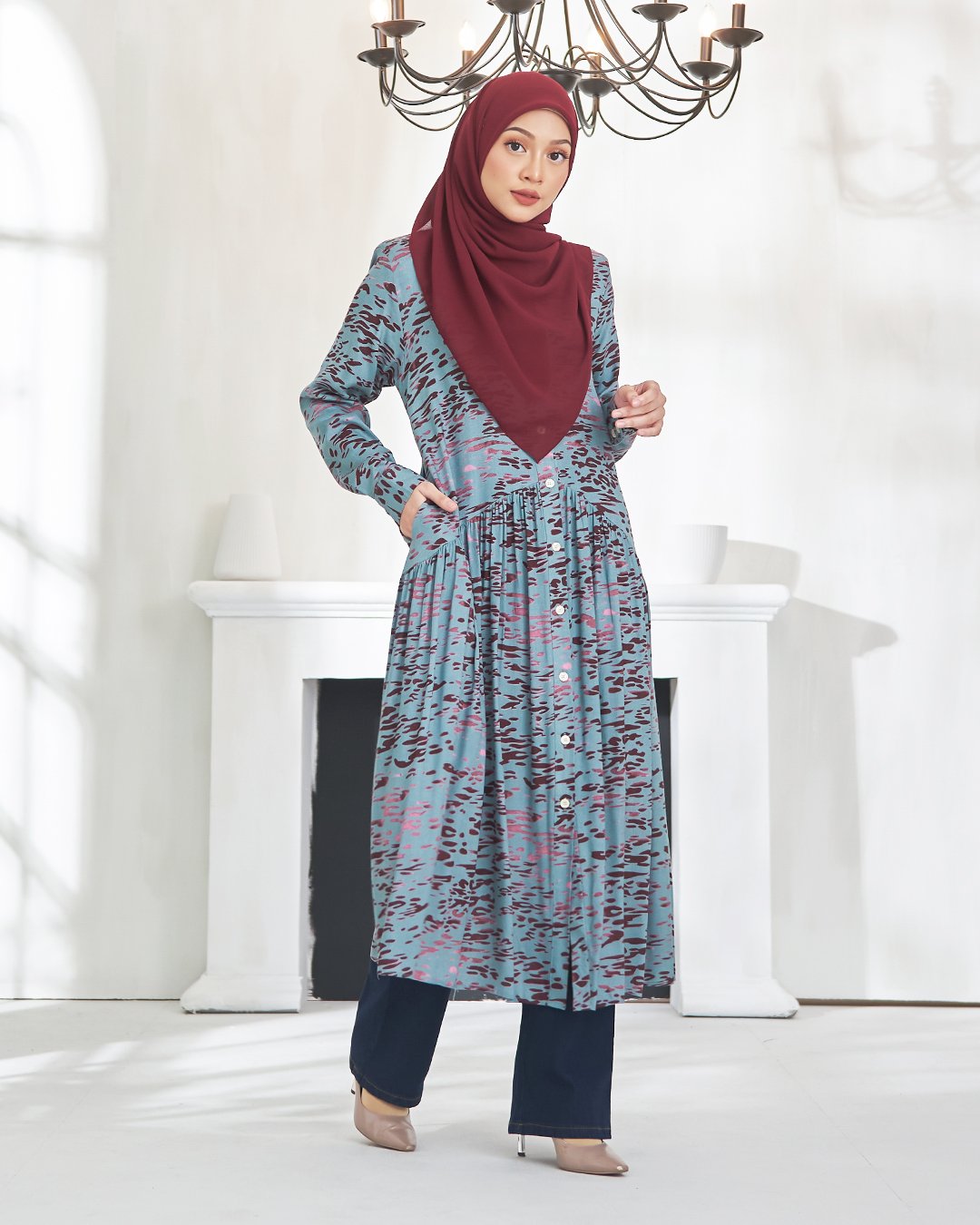 Dress Medi Qamila - Dark Teel