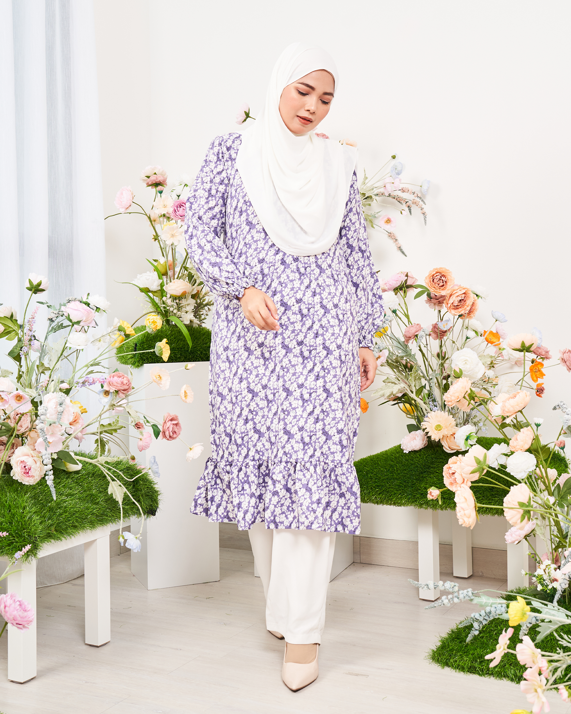 Medi Dress Lashira Laluna X MCC - Lavender Purple